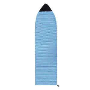 PLANCHE DE SURF Couverture de Planche Surf Polyester Pour Planche Surf Panneau Dur Planche Courte BLEU BLANC 6 Bo57963