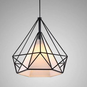 Hauteur r/églable Pour salle /à manger 35 cm AXFALO Lustre r/étro /à 4 ampoules en forme de cage /à oiseaux D/écoration de bar En fer forg/é Noir En cristal E14