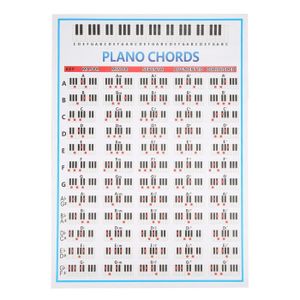 MÉTHODE HURRISE affiche d'accords de piano Diagramme d'onglets d'accords de piano Débutant Finger Practice Accessoires d'instruments de