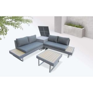 Bobochic Vigo Salon De Jardin En Angle 5 Places Aluminium