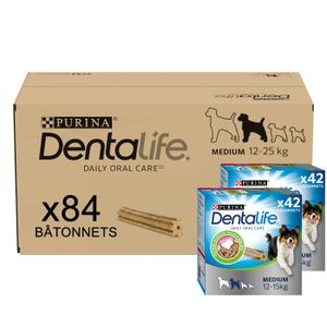 FRIANDISE DENTALIFE Medium - MultiPack - 84 Friandises à mâcher pour chiens de taille moyenne - 2X966g - Hygiène bucco-dentaire quotidien