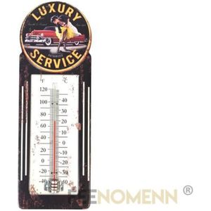 Thermomètre métal bougie vintage garage