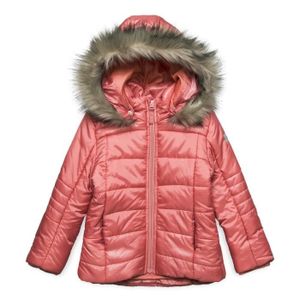 Enfant Bébé Fille Veste D/'Hiver à Capuche Noeud Bouton Vêtements Coton Manteau
