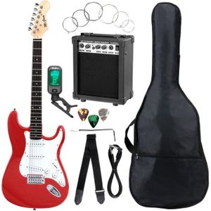 vraie guitare électrique rouge avec amplificateur de guitare 2264273 Art  vectoriel chez Vecteezy