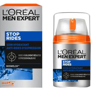 ANTI-ÂGE - ANTI-RIDE LOT DE 5 - L'OREAL - Men Expert Crème Visage Anti-Rides d'Expression Hydratante - pompe de 50 ml