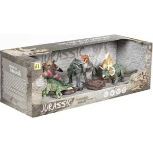 FIGURINE - PERSONNAGE Coffret de 6 Dinosaures + 2 Accessoires - Figurine