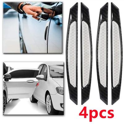 4 Pièces Bande Protection Pare-Chocs Voiture - Protecteur Bord Portière Anti-Frottement Blanc