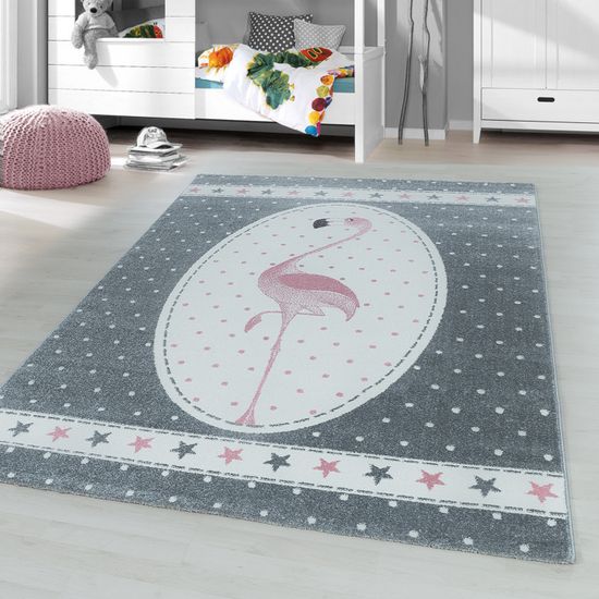 Tapis Enfant RugVista "Happy Cloud" - 100x150 Cm Forme Nuage - Poil Moyen Lavable Machine - Violet