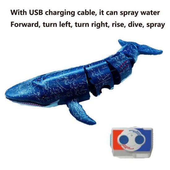OBEST Bateau télécommandé avec 2 batteries rechargeables à vitesse rapide 15 km/h, bateaux électriques télécommandés 2,4 G avec lumières LED froides pour piscines et lacs, cadeau pour enfants