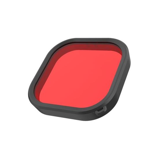 Boîtier Étanché + Filtre Objectif Plongée ABS Rouge – Correction Couleurs Sous-Marine Pour GoPro 8