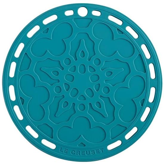 Dessous De Plat Le Creuset Silicone - Résistant 250°C - 20x20cm - Design Dentelle - Meringue