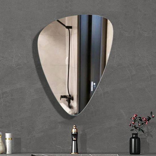 Miroir Mural Créatif Nuageux Lapin - Miroir Acrylique Adhésif Décoratif Avec Cadre Bois Pour Chambre Enfant
