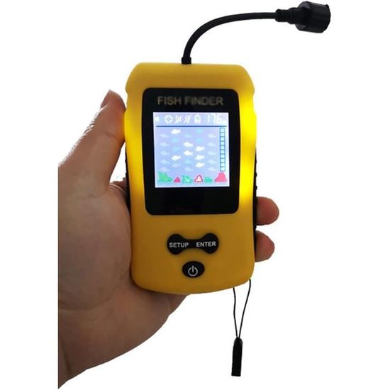 Détecteur De Poisson Portable LUCKY - Sonar Sans Fil, écran LCD, Pour Pêche Mer/glace