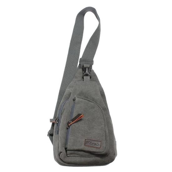 Sac Bandoulière Unisexe En Toile Kaki - Pour étudiant/voyage - 14 Pouces - Neuf Avec étiquettes