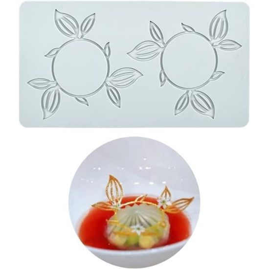 Tapis Dentelle Fondant Silicone - Moule 3 Trous Pavillon Pour Décoration Gâteau Et Sucre Artistique