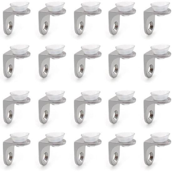 SUPPORT D'ÉTAGÈRE EN Verre Pour Fixation D'angle Avec Aspiration Gobelet Base EUR 9,40 - FR