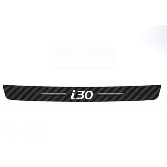 Protecteurs De Seuil De Porte Voiture Pour Hyundai I30 - Autocollants Fibre Carbone Anti-rayures - Blanc