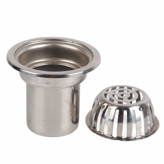 Siphon De Sol Rond En Acier Inoxydable 304 - 3 Pouces - Pour Drainage Toiture, Balcon, Salle De Bain, Garage - 3
