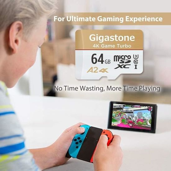 Gigastone - Tarjeta de Memoria (64 GB, 4K, cámara Pro, Compatible con