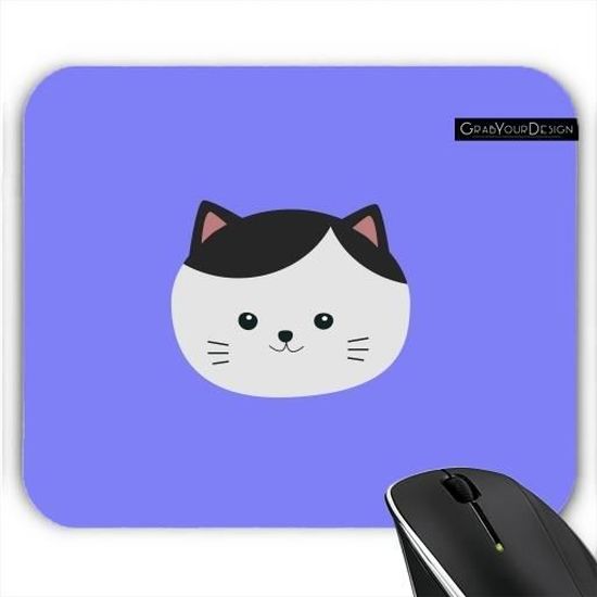 Tapis De Souris Chat Avec Fourrure Blanche Et Noire Zbl Prix Pas Cher Cdiscount