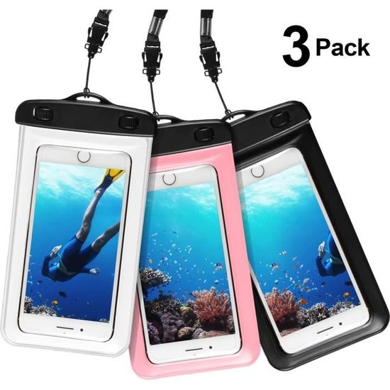 Pochette étanche IPX8 Pour Smartphone - Jusqu'à 30m, Plongée, Natation, Plage