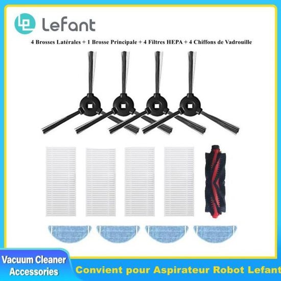 Chiffons Lavables Robot Chiffons De Rechange Pour Aspirateur Robot Lefant M213S – Lot De 10, Microfibre, Entretien Facile Accessoires Aspirateur Robot LEFANT