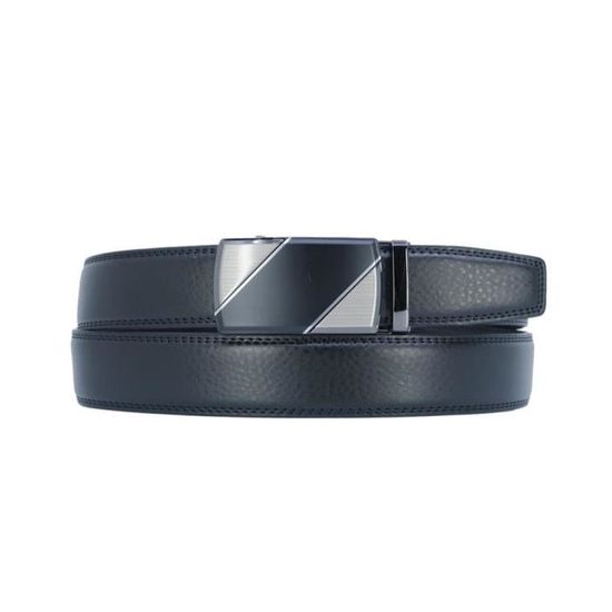 Ceinture Homme En Cuir Véritable Grain - Sangle Noir/Marron - Taille XL - Marque Zylo Leather
