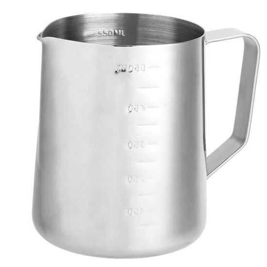Lot De 4 Pichets à Mousser Le Lait En Inox 304 – Avec Bec Verseur Et Graduation, 350ml - 7