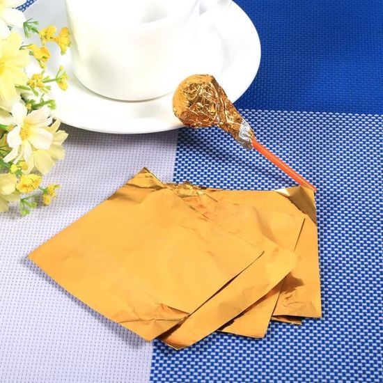 900 Feuilles Aluminium Colorées 10x10 Cm – Qualité Alimentaire, 9 Couleurs – Pour Emballage Bonbons, Chocolats Maison