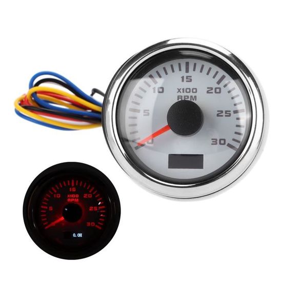 JINGERL Ampèremètre Universel 2 Pouces 52mm - Jauge AMP ±80A Ou ±150A Pour Voiture, Bateau, Camion, ATV - Étanche IP67