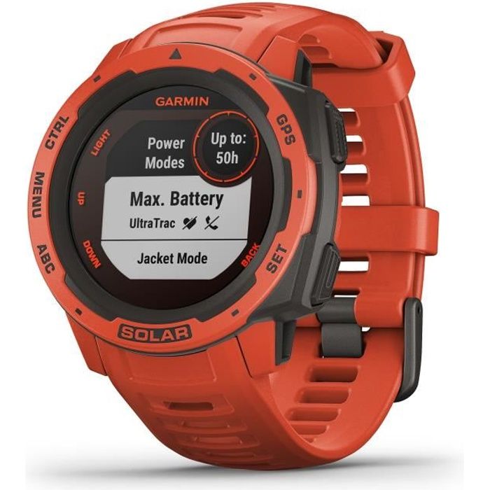 GARMIN Instinct® Solar Montre connectée, Flame Red