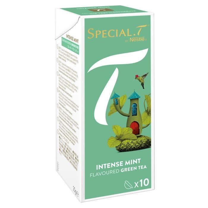 LOT DE 2 - SPECIAL T : Thé vert à la menthe intense 10 Capsules pour machine Special T