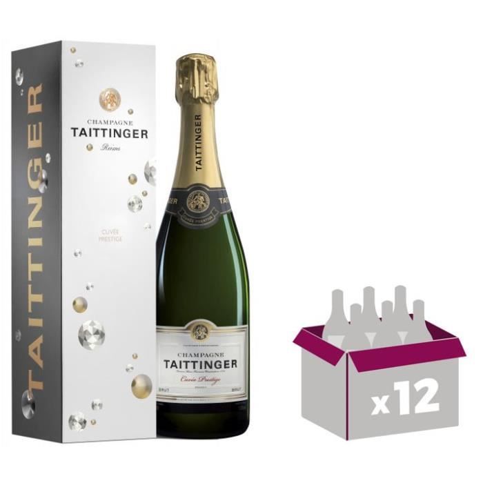 12X Taittinger Cuvée Prestige 75cl - Etui - Champagne