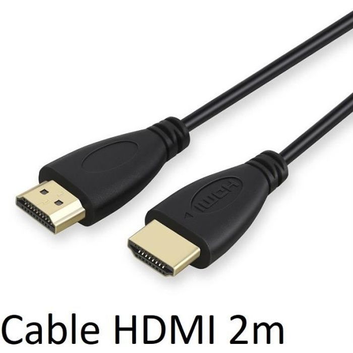 Cable HDMI Male 2m pour NINTENDO SWITCH Console Gold 3D FULL HD 4K Television Ecran 1080p Rallonge