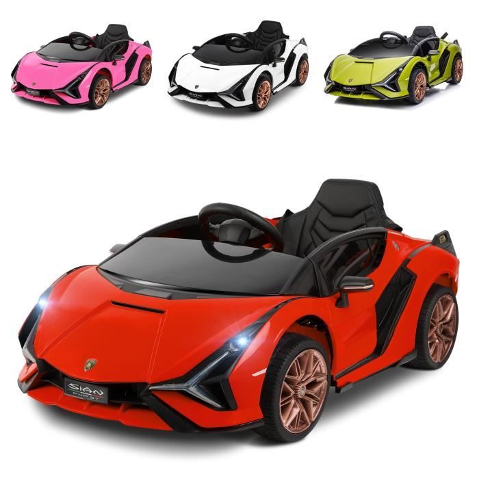 Voiture électrique pour enfants Lamborghini MP4 Jaune 12V avec écran tactile bluetooth télécommande parentale