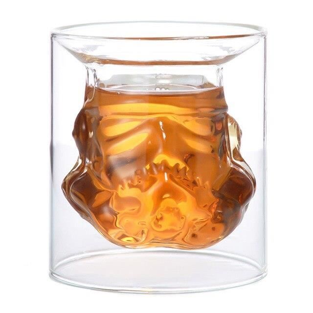 Verre à vin crâne 600ml, verre à whisky, Vodka, carafe à vin Double couche, ensemble de verres à Cocktail, carafe à vin *DE8620