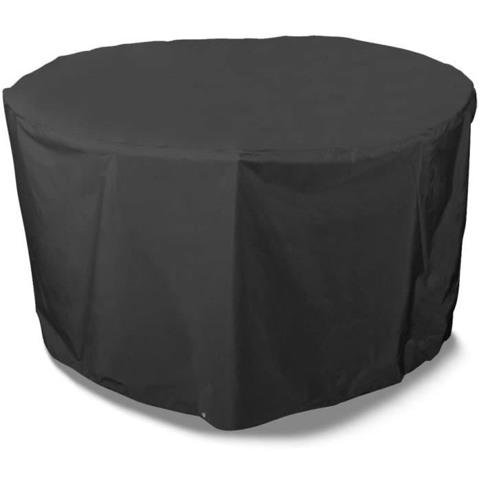 Bosmere D523 Storm Black Housse pour Salon de Jardin Rond 6-8 Places Noir 104 cm765