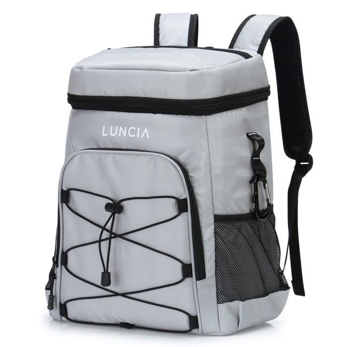 LUNCIA Sac à Dos Isotherme, Glacière Souple en Forme de Sac à Dos pour Hommes et Femmes, Sac Isotherme Léger et Étanche, Glacière
