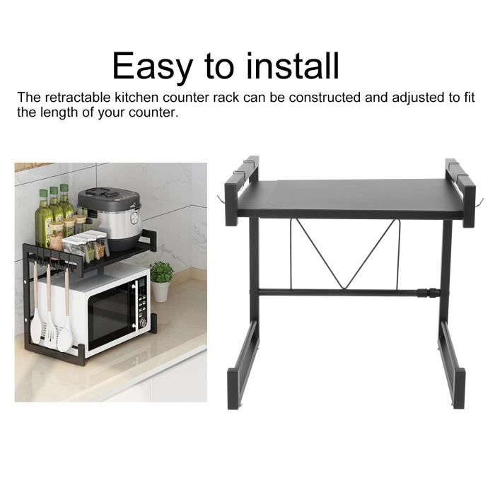 Meuble Shelf Support télescopique Multifonction-Cuisine-étagère pour Four à Micro-Ondes HB031