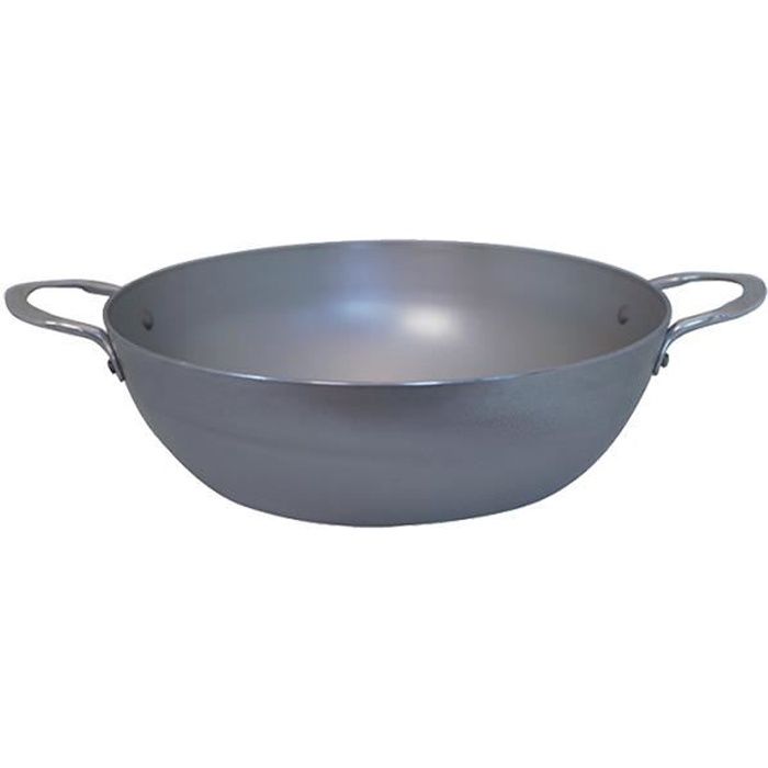 DE BUYER Poêle paysanne mineral b élément à 2 anses- Ø 32 cm - Gris - Tous feux dont induction