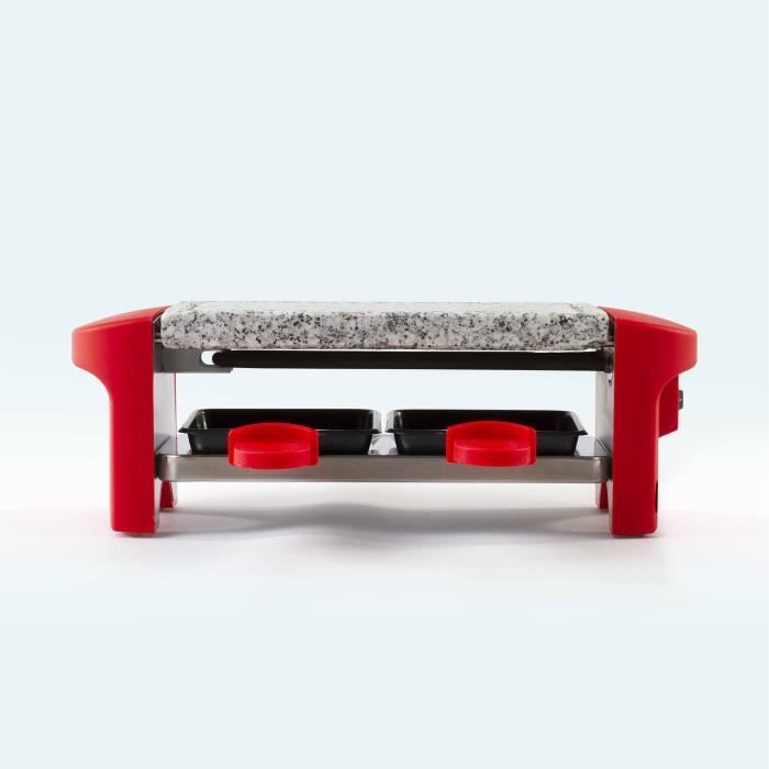 LIVOO DOC156 Appareil à raclette 2 personnes – Rouge