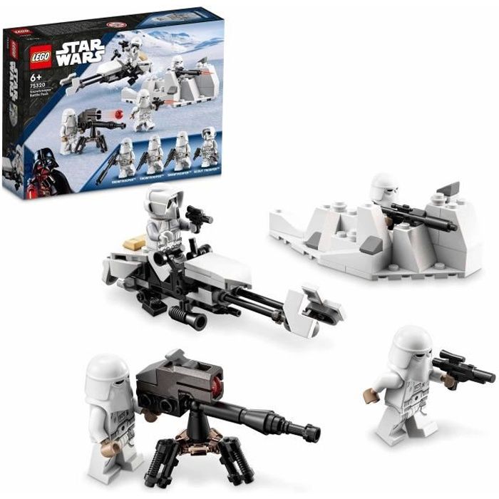 LEGO® 75320 Star Wars Pack de combat Snowtrooper, Set Collector avec 4 Figurines, Blaster et Jouet pour Enfant +6 Ans