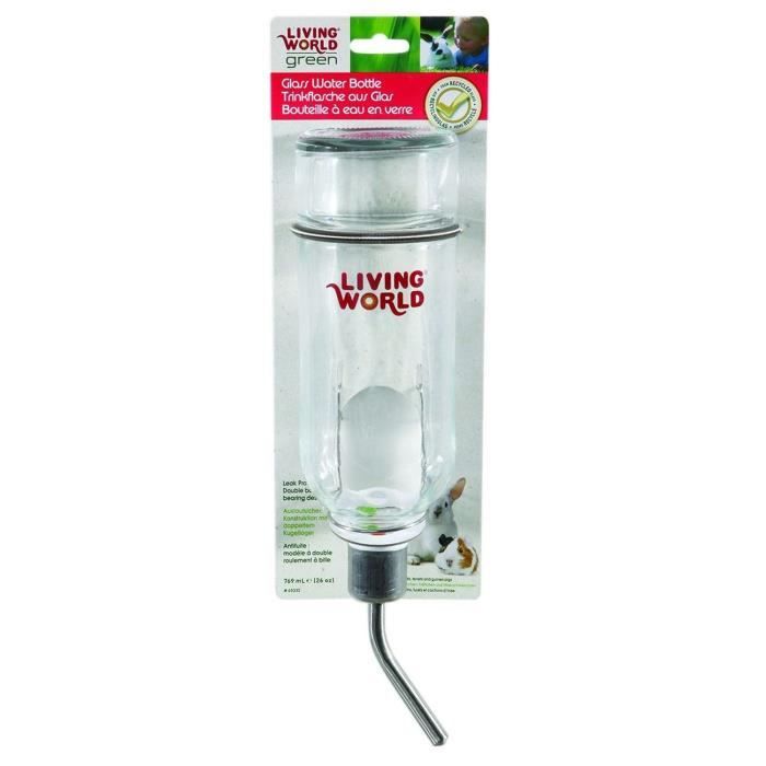 LIVING WORLD GREEN Biberon en verre - 769 ml - Pour petit animal