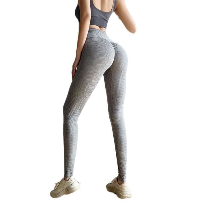 Legging de Sport Taille Haute Femme Pantalon de Yoga Slim Fit Butt Lift Elastique Yoga Fitness Gym Pilates Leggings,Bleu