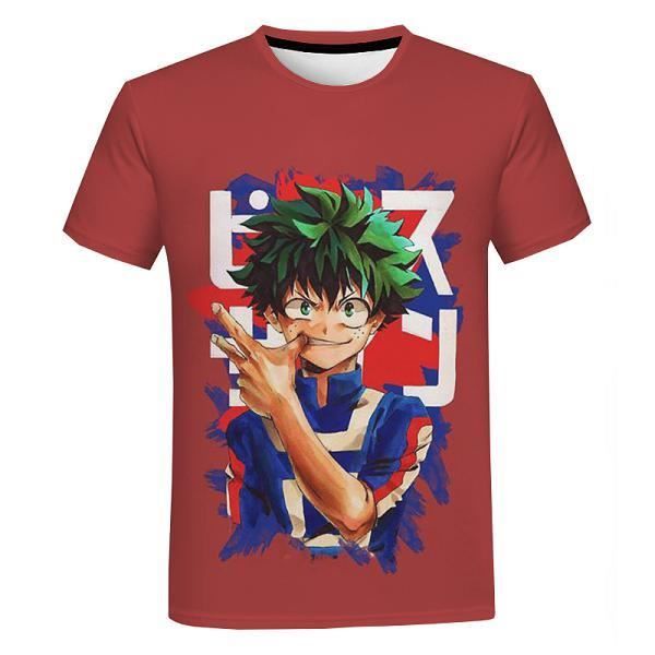 T-shirt Eté,Hero Academia DEKU T Shirts Man Clothing Funny Cartoon My Hero Academia Print Japanese Anime Men T-shirt Male Tops