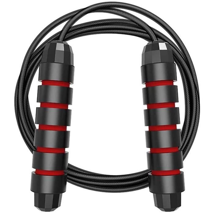 Corde à Sauter,Speed Jump Rope Roulante Réglable, 3M Câble en Acier pour Fitness, Sport, et en plein air