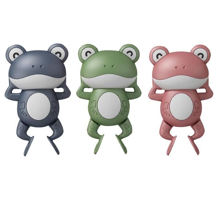 Natation grenouille Baby Bain Toy Plastic Wind-up Clockwork Douche Frog Frog Toy FLOTANT Jouet 3PCS