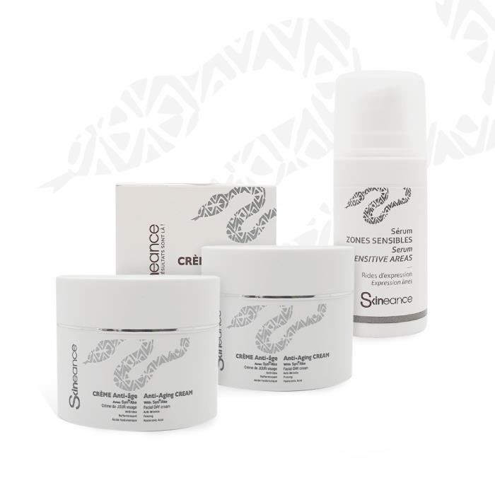 SKINEANCE – Sérum et lot de 2 crèmes Venin de Serpent – Actifs anti-âge - Réduit les rides d'expression, les ridules, les poches et