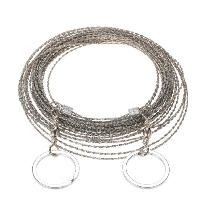 Docooler Scie Fil Camping Randonnée Kit de Survie en Plein Air Équipement de Survie Rescue Scie Fil Portable 10m