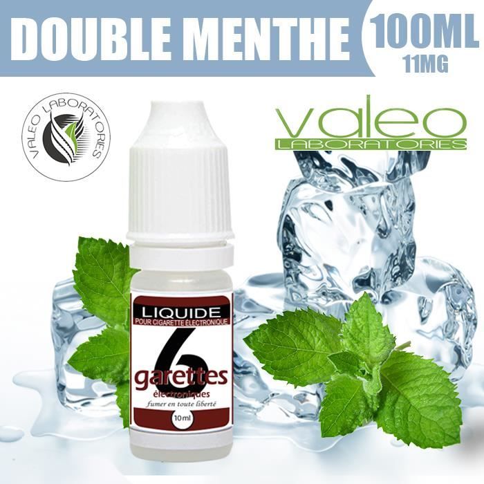 E LIQUIDE 100ML – DOUBLE MENTHE 11mg DE NICOTINE - 6GARETTES